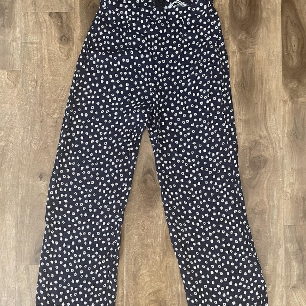 Floral Navy Blue Reformation Pants